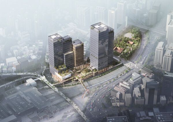 서울역북부역세권 복합개발사업 항공 조감도 /한화 제공