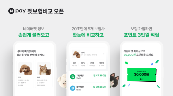네이버페이 펫보험 비교추천 /네이버 제공