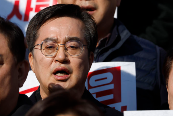 지난 4일 오후 여의도 국회 본청에서 김동연 경기도지사가 국회 비상시국회의에 참석하고 있다. /사진=뉴시스