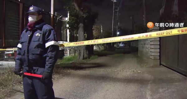 부부로 추정되는 2명 칼에 찔려 숨진 현장/FNN 온라인 19일 보도분 갈무리(포인트경제)