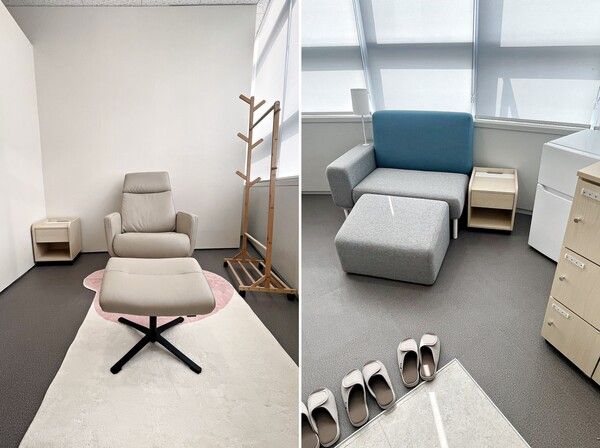 서울 강서구 오스템임플란트 트윈타워에 마련된 임산부 직원 전용 휴게실.&nbsp;/오스템임플란트 제공