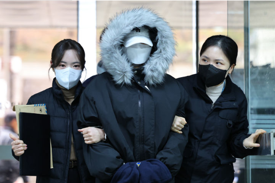 안 씨가 구속 전 피의자 영장실질심사에 출석하는 모습(2024.02.05) / 출처 - 뉴시스(포인트경제)