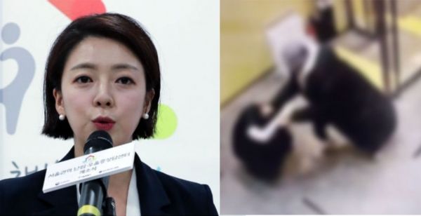 왼쪽부터 배현진 국민의힘 의원. 배 의원이 지난달 25일 오후 5시쯤 서울 강남구 청담동 거리에서 15세 중학생에게 둔기로 머리를 가격당하는 상황이 담긴&nbsp;CCTV&nbsp;화면 /뉴시스