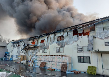 용인 플라스틱 제조 공장 화재 /사진=경기도소방재난본부&nbsp;