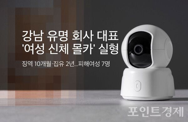 강남 유명회사 대표, '몰카' 실형...징역 10개월·집유 2년...피해여성 7명 /사진=프리픽, ⓒ포인트경제CG