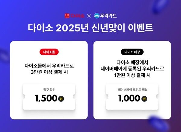 ‘다이소X우리카드 신년맞이 이벤트’