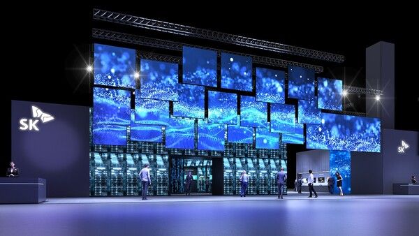 CES2025 SK 전시관의 입구인 ‘혁신의 문(Innovation Gate)’의 조감도