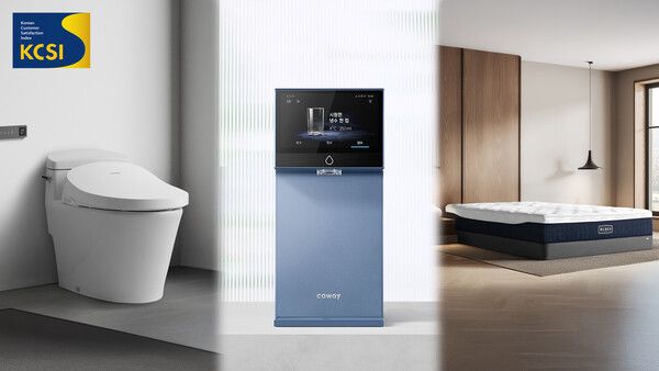 왼쪽부터 룰루더블케어 비데2, 아이콘 프로 정수기, 비렉스 스마트 매트리스 S8+