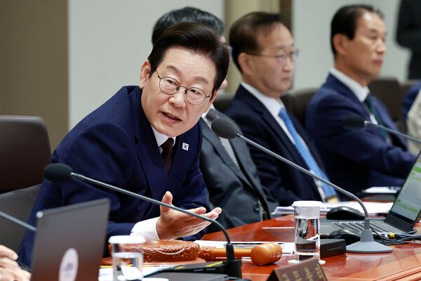 이재명 대통령이 14일 서울 용산 대통령실 청사에서 열린 국무회의에서 발언하고 있다. /사진=뉴시스