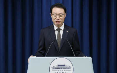 이규연 홍보소통수석이 지난 9월 10일 서울 용산 대통령실 청사에서 이재명 대통령 취임 100일 기자회견 관련 브리핑을 하고 있다. /사진=뉴시스