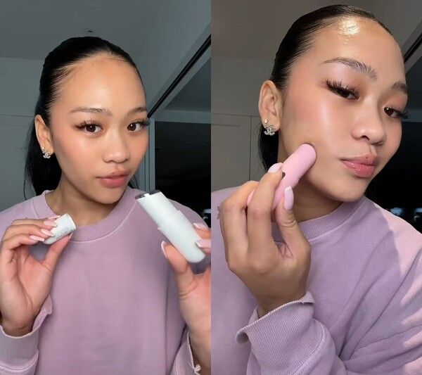 LG 프라엘 수퍼폼 갈바닉 부스터를 체험하고 있는 미국 올림픽 체조 금메달리스트 수니 리