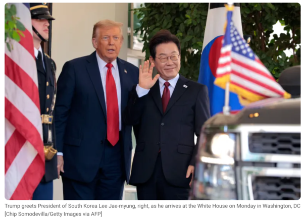 트럼프 대통령과 이재명 대통령 /알자지라 갈무리