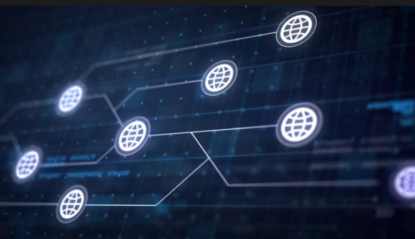 회로 기판의 세계 인터넷 아이콘 라인 연결 이미지 / 사진=프리픽 (포인트경제)