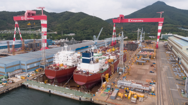 경남 창원특례시 진해구에 위치한 케이조선 조선소 전경. /뉴시스