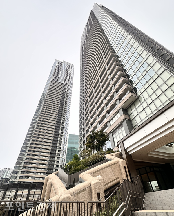 도쿄의 미나토구의 한 맨션 전경@포인트경제