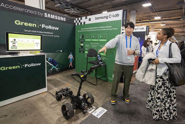 올해 1월 미국 라스베이거스에서 열린 'CES 2025' 당시 삼성전자 C랩 전시관 현장 /삼성전자 제공