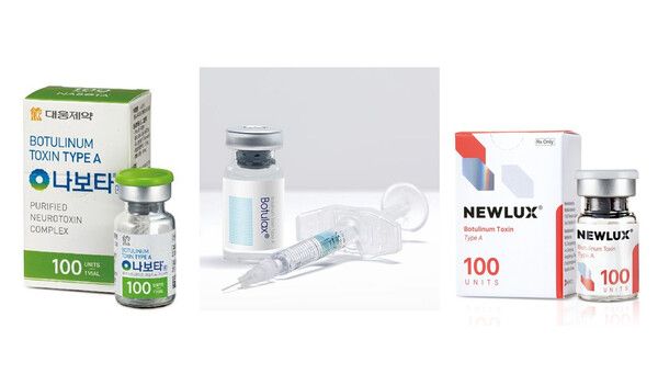 대웅제약 '나보타', 휴젤 '보툴렉스', 메디톡스 '뉴럭스' / 사진=대웅제약, 휴젤, 메디톡스 (포인트경제)