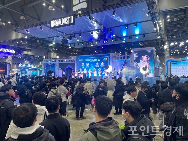 일산 KINTEX에서 개최된 AGF 2025 '브라운 더스트 2' 부스(포인트경제)