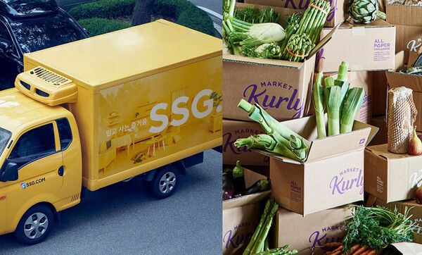 &nbsp;공정거래위원회가 유통분야 대금지급기한 관련해 실태조사에 나섰다 / 사진=SSG, 컬리 갈무리 (포인트경제)