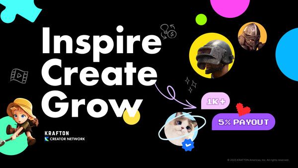 크래프톤 크리에이터 네트워크 론칭 이미지 [사진=크래프톤](포인트경제)