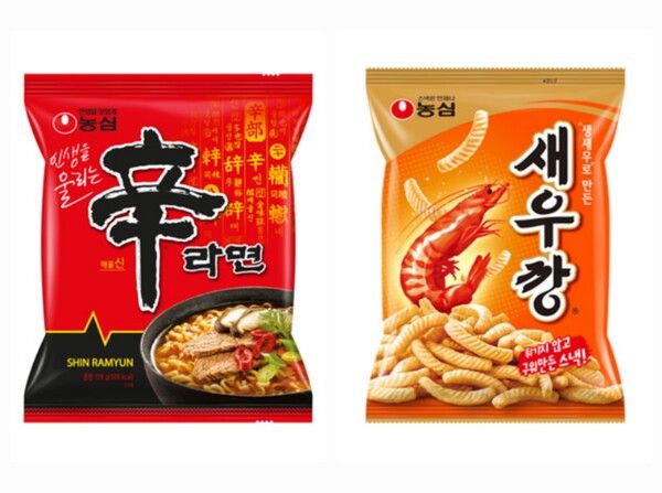 신라면, 새우깡 이미지 [사진=농심 홈페이지 갈무리](포인트경제)