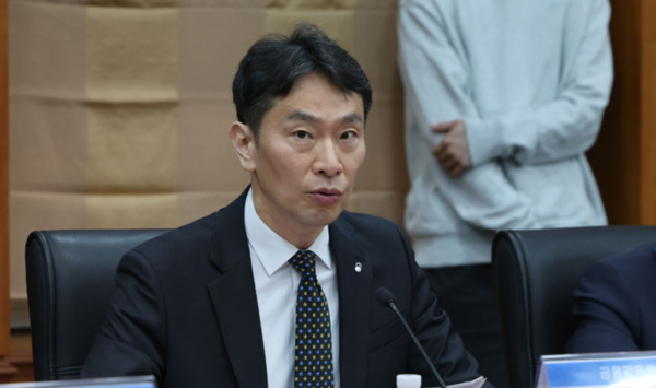 이복현 금융감독원장이 10일 오전 서울 여의도 금융투자협회에서 열린 금융감독원장-자산운용사 CEO 간담회에서 발언하고 있다. /사진=뉴시스