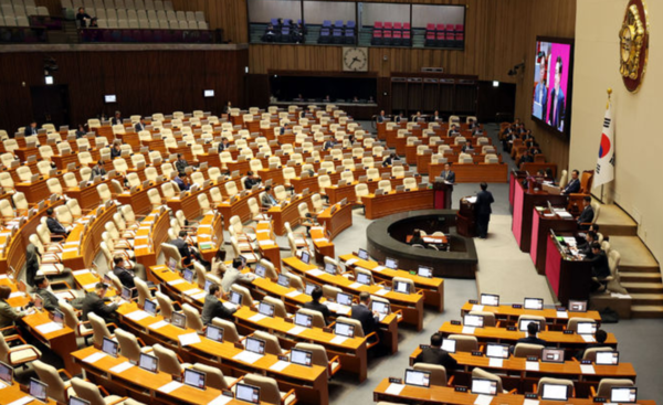 지난 15일 서울 여의도 국회에서 열린 제424회 국회(임시회) 제3차 본회의 /사진=뉴시스