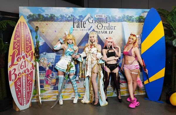 8일 열린 페이트/그랜드 오더 공식방송 현장에서 열린 코스프레 포토이벤트