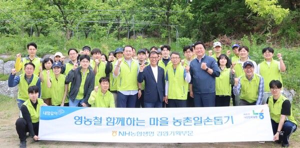NH농협생명이 20일 경기 여주시 여주농협 관내 농가를 찾아 농촌일손돕기를 실시했다.