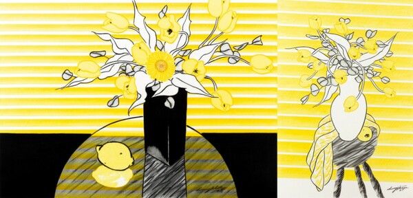 청신 작가의 평선 블라인드 시리즈 작품 [사진=갤러리아](포인트경제)