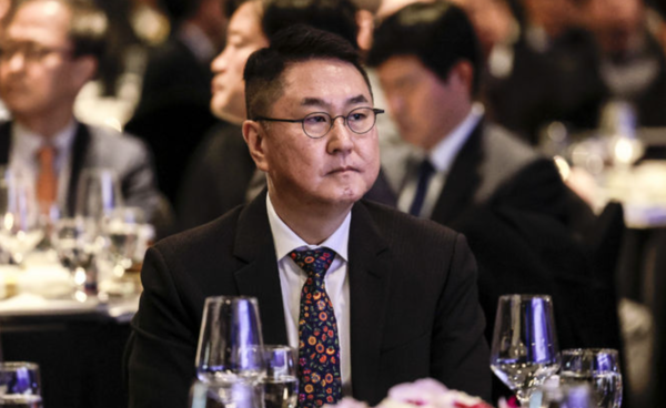 이석우 두나무 대표가 20일 서울 영등포구 FKI타워에서 열린 한국경제인협회 제64회 정기총회에 참석해 있다. /사진=뉴시스