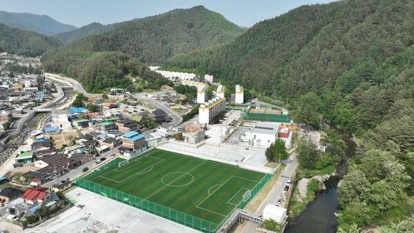 석포마을 체육시설 전경