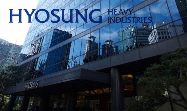 효성 본사 전경과 효성중공업 CI /사진=효성&nbsp;