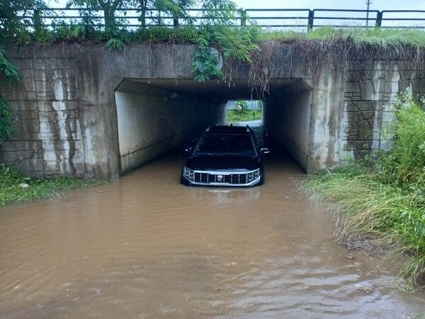 침수된 차량. /경기북부소방재난본부