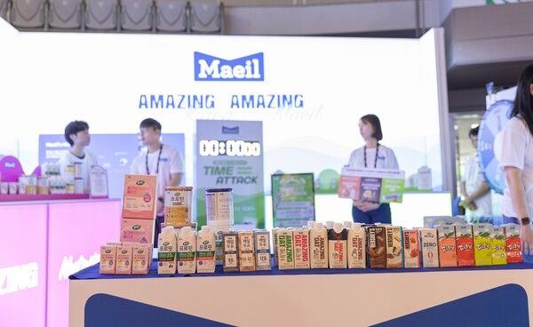 한류&nbsp;종합&nbsp;축제&nbsp;‘2025&nbsp;마이케이&nbsp;페스타(MyK&nbsp;Festa)’에&nbsp;참여한&nbsp;매일유업&nbsp;부스&nbsp;행사&nbsp;현장&nbsp;모습 [사진=매일유업](포인트경제)