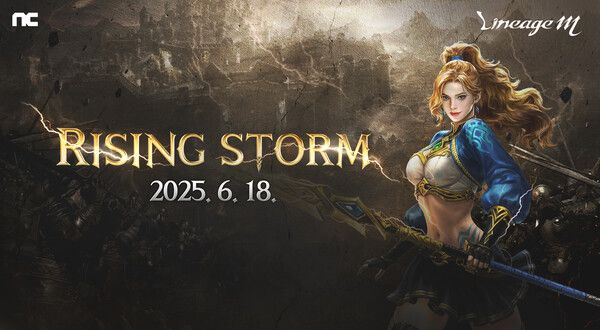엔씨소프트는&nbsp;리니지M의 대규모 업데이트 ‘RISING STORM’ 사전 예약을 시작한다. [사진=엔씨소프트](포인트경제)