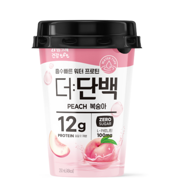 ‘더:단백 워터프로틴 복숭아’ [사진=빙그레] (포인트경제)