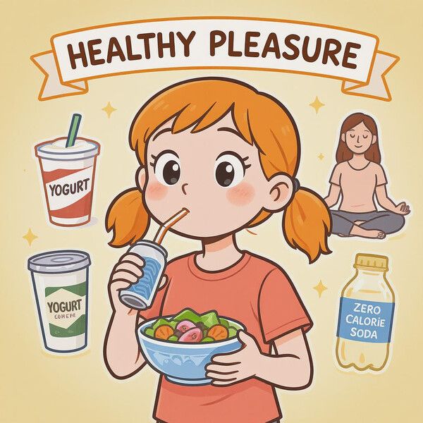 AI 로 제작한 헬시 플레저 이미지 (포인트경제)