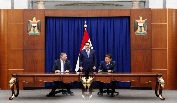 이라크 WIP 계약 서명식 모습 /현대건설 제공