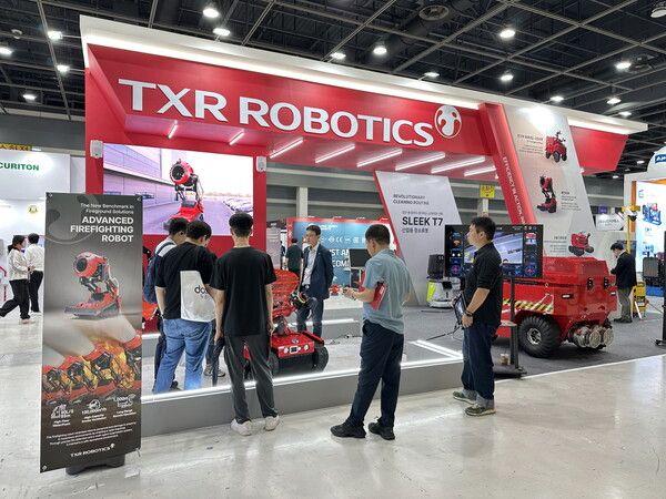 2025 소방방재기술산업전 티엑스알로보틱스 부스 전경 /유진그룹 제공