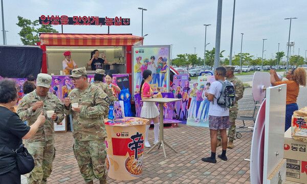 농심 캠프 험프리스 신라면 푸드트럭 행사 현장 /농심 제공