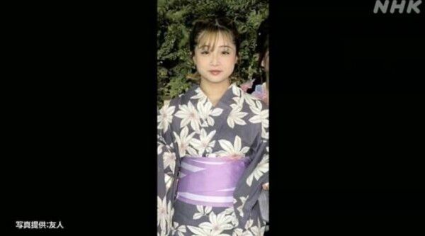 피해자 오카자키 아사히 씨의 생전 모습/NHK 보도분 갈무리(포인트경제)