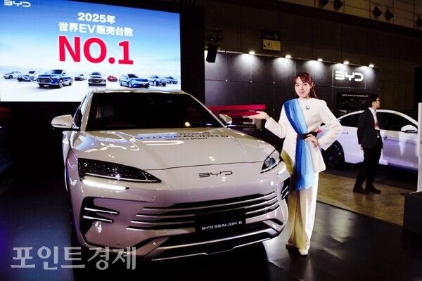 BYD 전기차 전시 부스@포인트경제