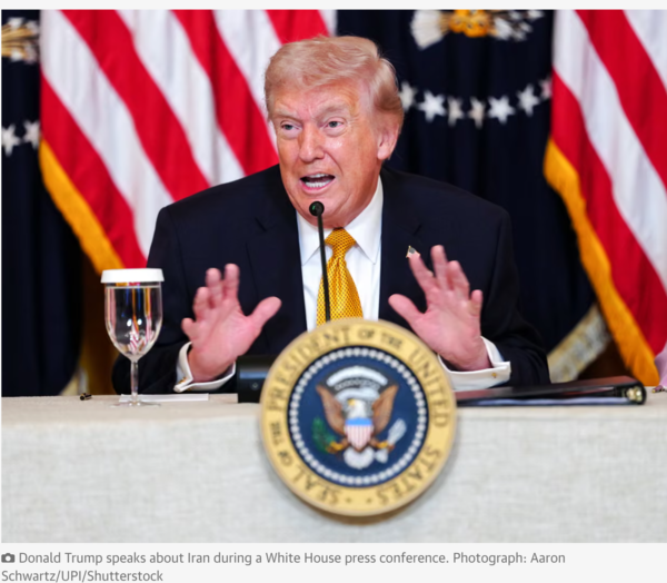 도널드 트럼프 대통령 /가디언지 갈무리