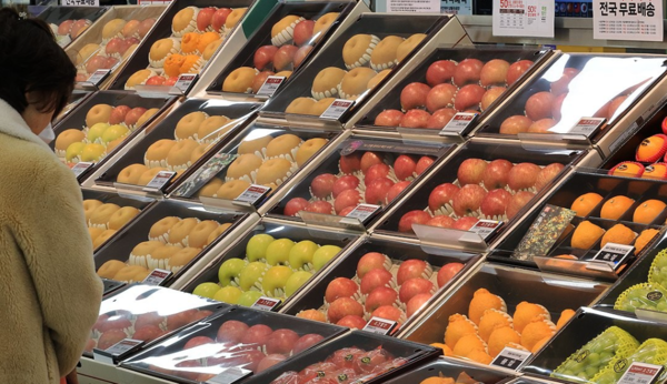 서울&nbsp;시내&nbsp;대형마트 과일 코너 /사진=연합뉴스