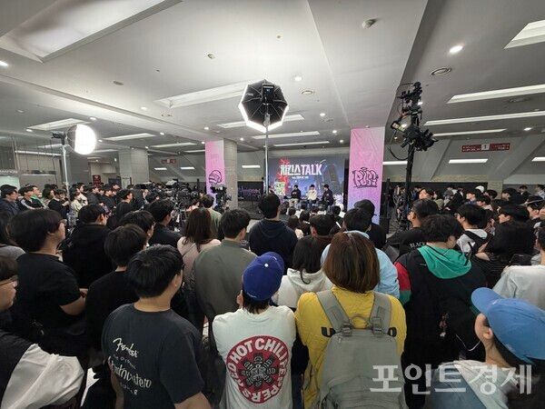 크래프톤의 대표작 'PUBG: 배틀그라운드' 출시 9주년 행사 현장에서 진행된 '치킨스 TALK.‘ (포인트경제)