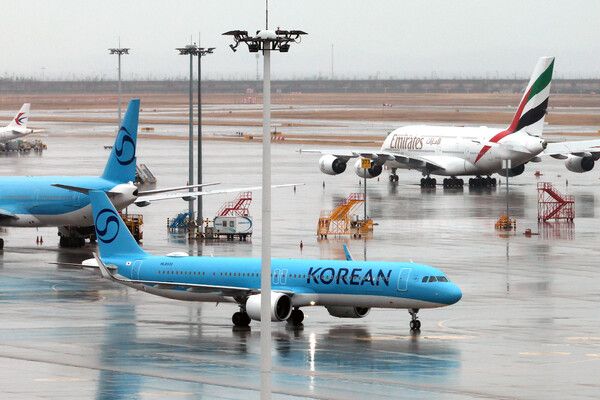 지난 2일 인천국제공항 주기장에 항공기가 세워져 있다. /사진=뉴시스