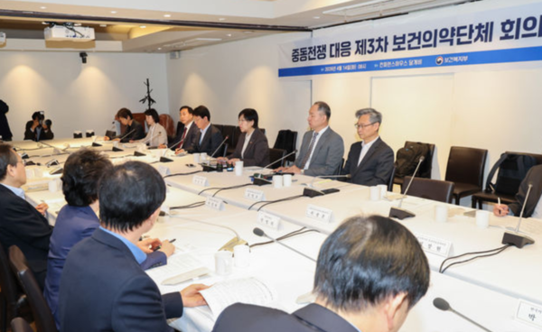&nbsp;제3차 보건의약단체 회의 /사진=뉴시스