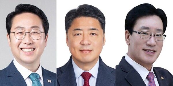 6.3 지방선거 부산 남구청장 선거에 도전하는 더불어민주당 박재범 전 구청장, 국민의힘 오은택 구청장, 김광명 부산시의원. /중앙선거관리위원회