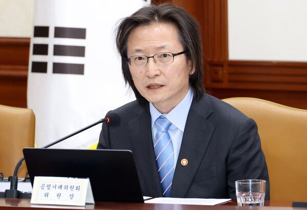 주병기 공정거래위원회 위원장이 23일 오전 서울 종로구 정부서울청사에서 열린 민생물가 특별관리 관계장관 TF 회의에서 발언하고 있다. /사진=뉴시스